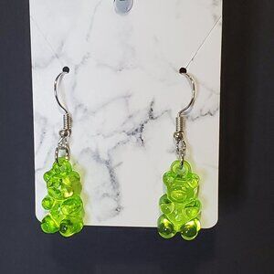 Gummy Bear Earings - LIME GREEN